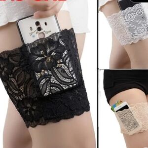 Sexy lace pocket purse handsfree garder